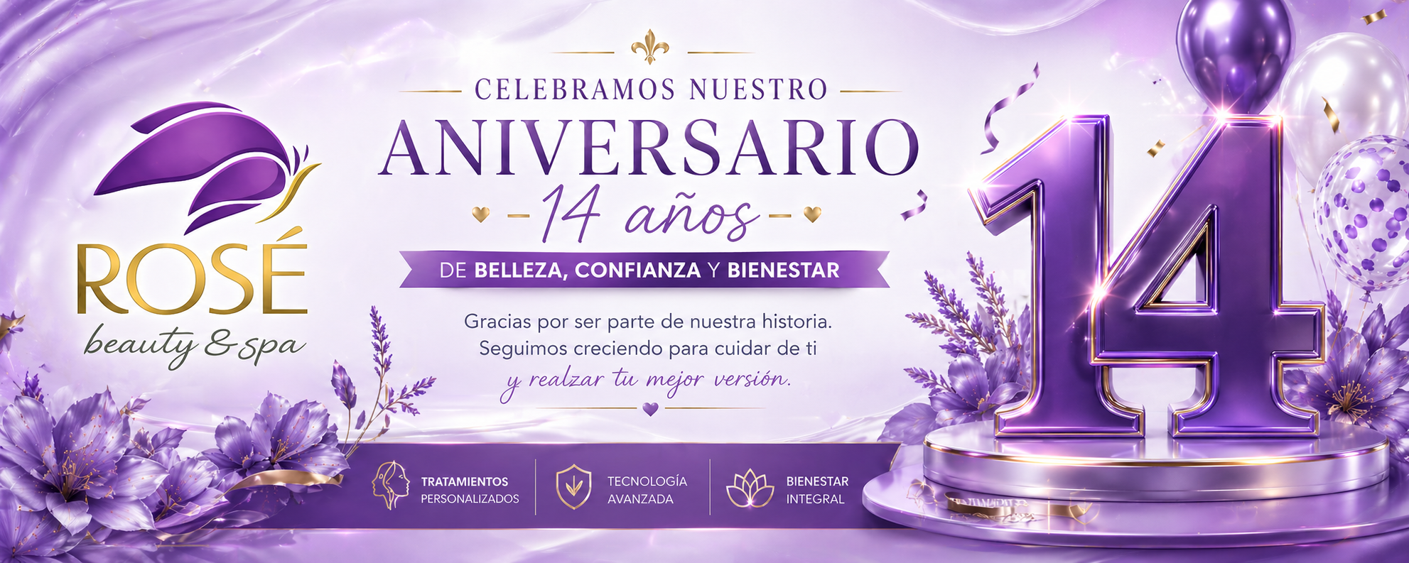 Portada Rosé Beauty & Spa 14 aniversario